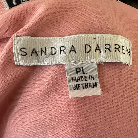 Nordstrom Sandra Darren Women's 3/4 Sleeve Puff Lace Dress Size Petite Large - Picture 8 of 8